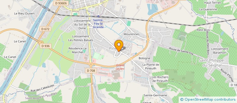 localisation de l'entreprise PINEUILH PETANQUE  PINEUILH