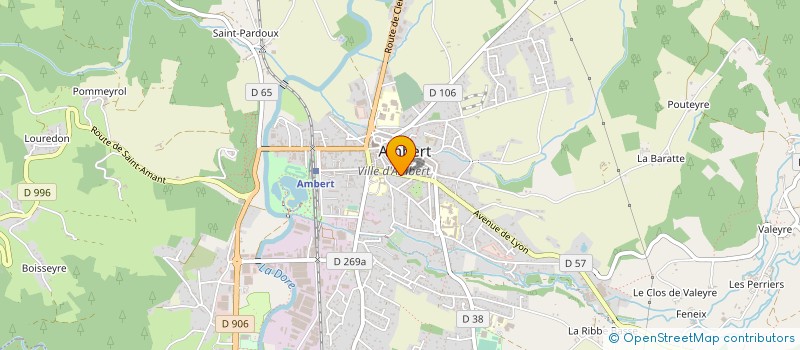 localisation de l'entreprise PING PONG CLUB AMBERTOIS  AMBERT