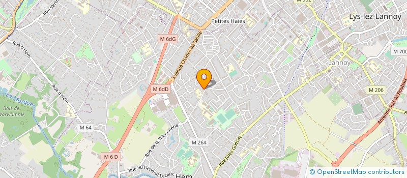 localisation de l'entreprise PING PONG CLUB HEM à HEM