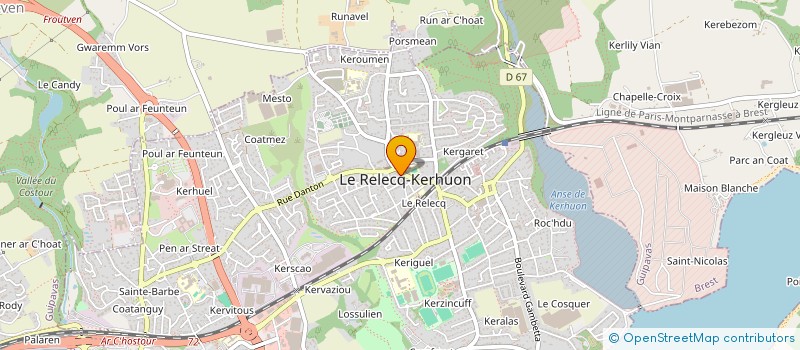 localisation de l'entreprise PING PONG CLUB KERHUONNAIS à LE RELECQ-KERHUON