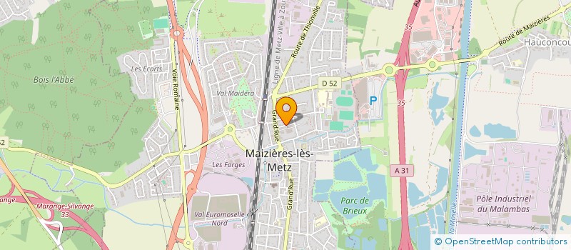 localisation de l'entreprise PING PONG CLUB MARANGE SILVANGE  MAIZIERES-LES-METZ