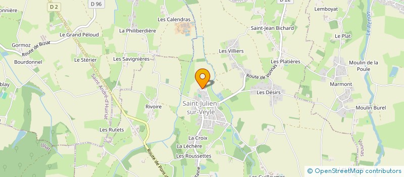 localisation de l'entreprise PING PONG JULIVEYLOIS  SAINT-JULIEN-SUR-VEYLE