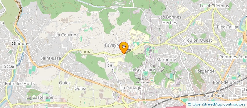 localisation de l'entreprise PING PONG OLLIOULAIS (PPO) à OLLIOULES