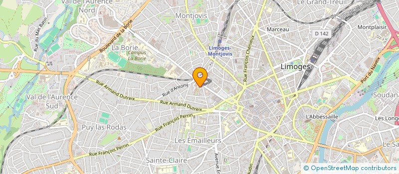 localisation de l'entreprise PING & PONG SAS à LIMOGES