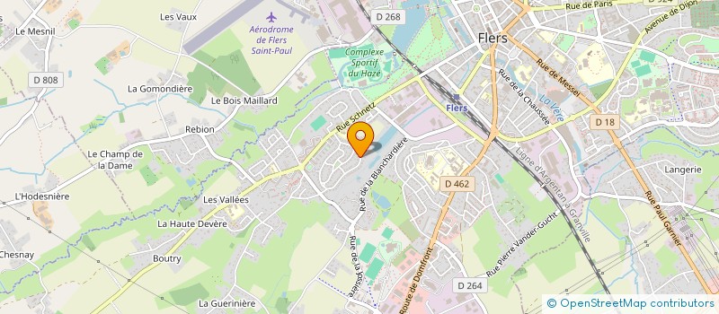 localisation de l'entreprise PING POTES LOISIRS ST GEORGES DES GROSEILLERS à FLERS