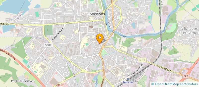 localisation de l'entreprise PINISO à SOISSONS