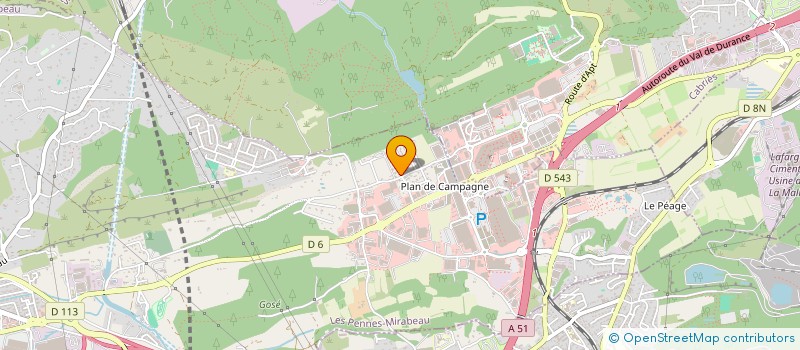 localisation de l'entreprise PINK PARE BRISE PLAN DE CAMPAGNE  LES PENNES-MIRABEAU