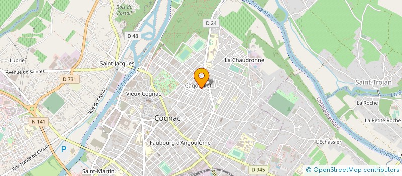 localisation de l'entreprise PINON ELECTRICITE à COGNAC