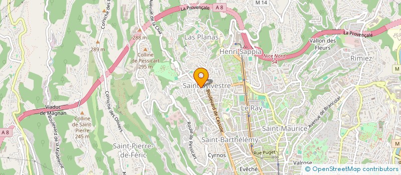 localisation de l'entreprise PINOVA à NICE