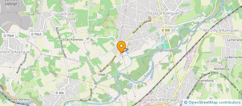 localisation de l'entreprise PINPILINA  CHAZAY-D'AZERGUES