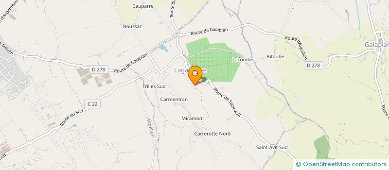 localisation de l'entreprise PINQUET à LAGARRIGUE