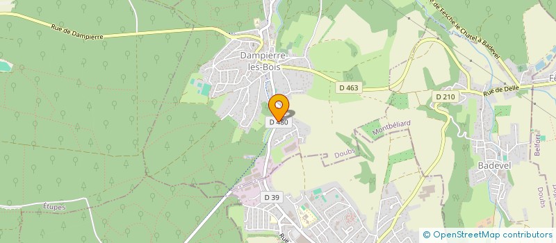 localisation de l'entreprise PINSOLAN  DAMPIERRE-LES-BOIS