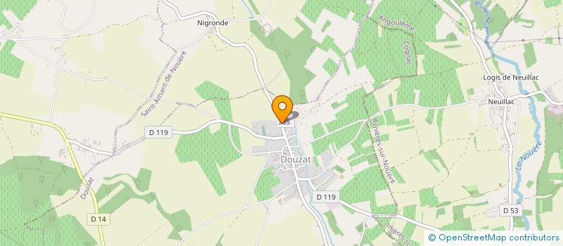 localisation de l'entreprise PINSON LBI à DOUZAT