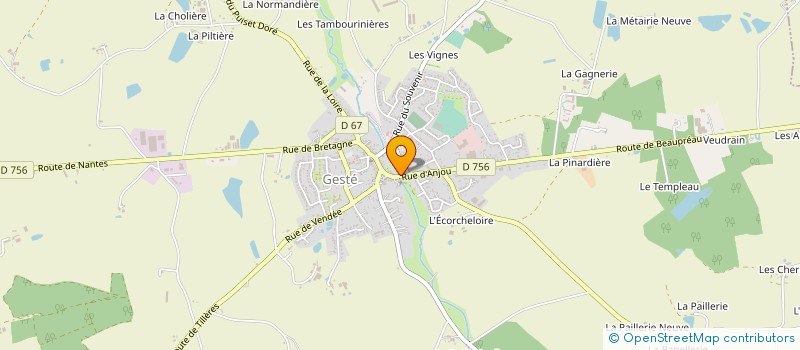 localisation de l'entreprise PINTEAU & SUBILEAU à BEAUPREAU-EN-MAUGES