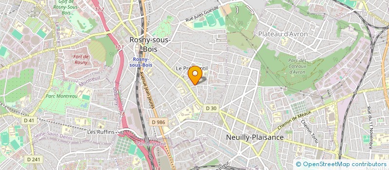 localisation de l'entreprise PINTO à ROSNY-SOUS-BOIS