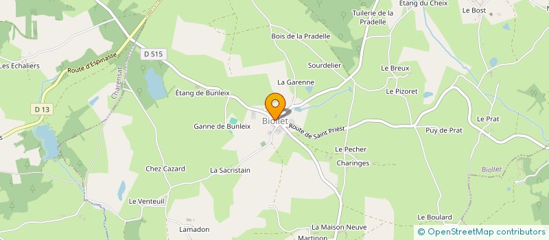 localisation de l'entreprise PINTO à SAINT-PRIEST-DES-CHAMPS