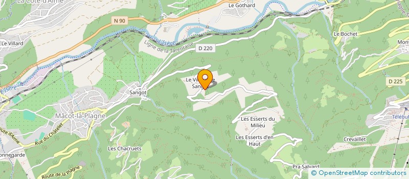 localisation de l'entreprise PINTO  LA PLAGNE TARENTAISE