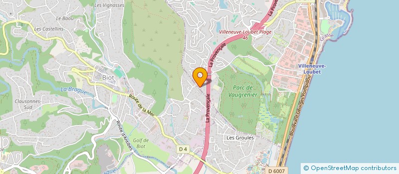 localisation de l'entreprise PIOL 4000 à VILLENEUVE-LOUBET