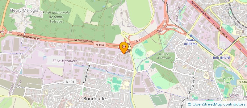 localisation de l'entreprise PIOT ET TIROUFLET à BONDOUFLE