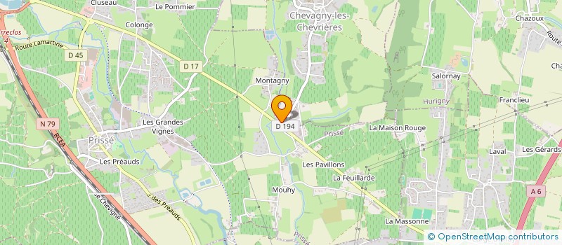 localisation de l'entreprise PIOT SARL à CHEVAGNY-LES-CHEVRIERES