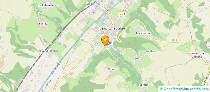 localisation de l'entreprise PIOT VITRERIE  VAL-DE-VIRIEU