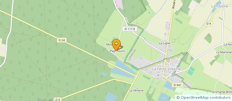 localisation de l'entreprise PIPE-SOURIS LFV à LA FERTE-VIDAME