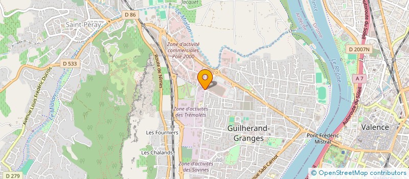 localisation de l'entreprise PIPO MOTEURS à GUILHERAND-GRANGES