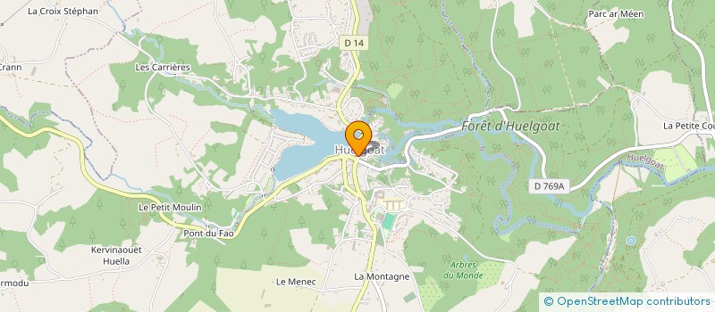 localisation de l'entreprise PIPOU-EMP  HUELGOAT