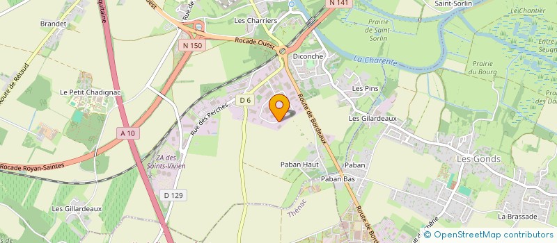 localisation de l'entreprise PIRAMIDE SARL  SAINTES