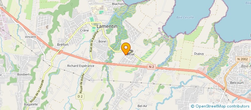 localisation de l'entreprise PIRBAKAS DISTRIBUTION  BAIE-MAHAULT