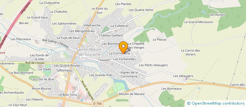 localisation de l'entreprise PIREPROD à SAINTE-MAURE-DE-TOURAINE