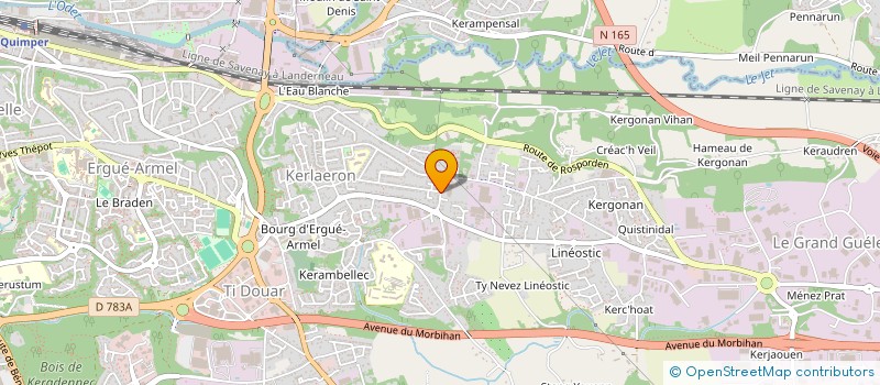 localisation de l'entreprise PIRIOU à QUIMPER