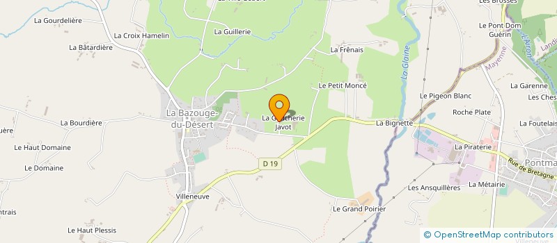 localisation de l'entreprise PIRON JEAN-PHILIPPE  LA BAZOUGE-DU-DESERT