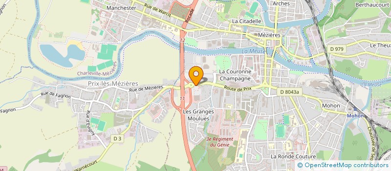 localisation de l'entreprise PIRON MECANIQUE SA  PRIX-LES-MEZIERES