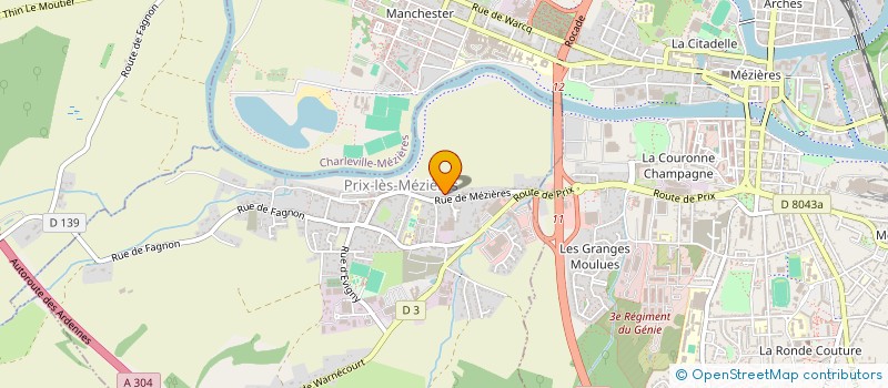 localisation de l'entreprise PIRON MECANIQUE SN à PRIX-LES-MEZIERES