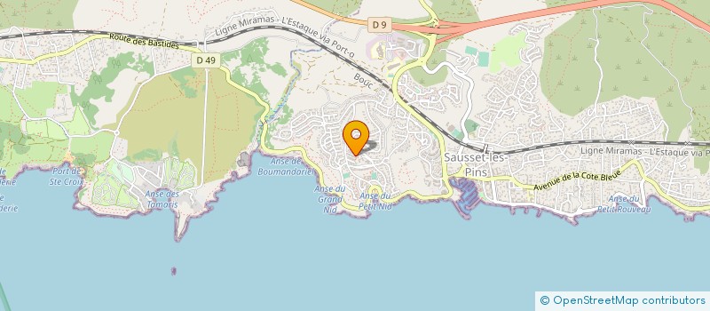 localisation de l'entreprise PIROUETTE CACAHUETE  SAUSSET-LES-PINS