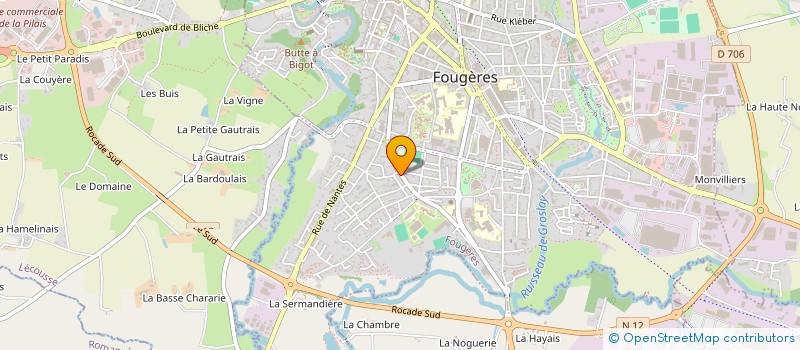 localisation de l'entreprise PIROVIDA  FOUGERES