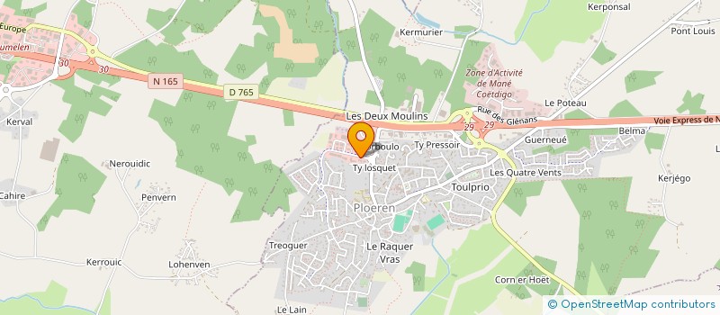 localisation de l'entreprise PIRQUIN DE GUILLEBON VETERINAIRES à PLOEREN