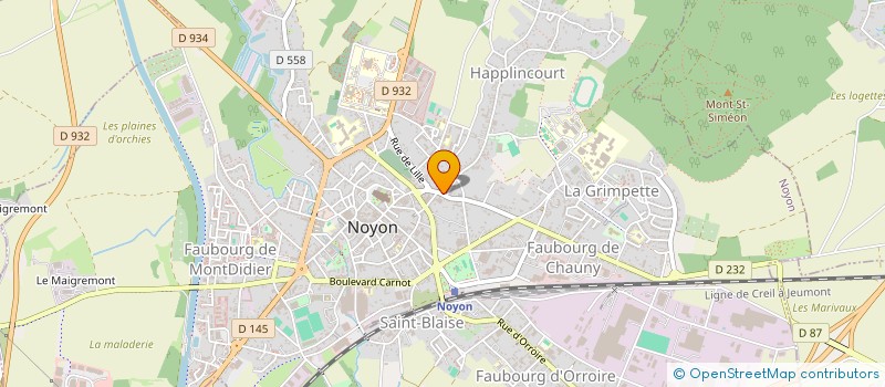 localisation de l'entreprise PIRY ELECTRICITE à NOYON