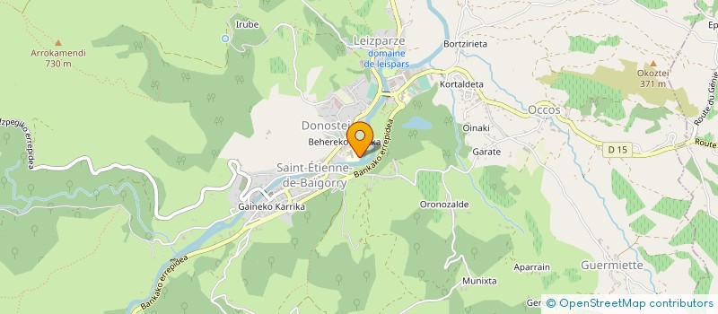 localisation de l'entreprise PISCICULTURE D  ISPEGUY SARL  SAINT-ETIENNE-DE-BAIGORRY