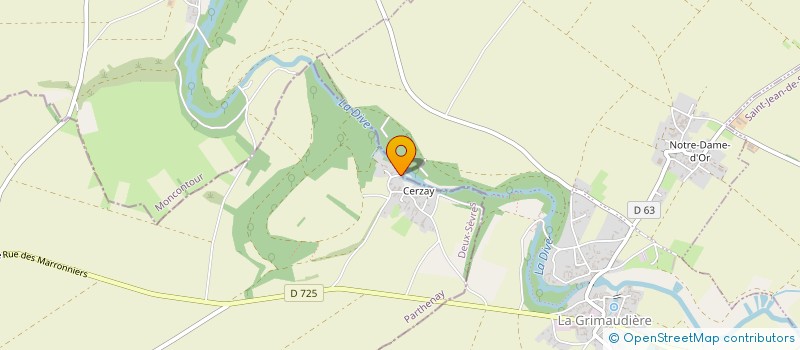 localisation de l'entreprise PISCICULTURE DE CERZAY  ASSAIS-LES-JUMEAUX