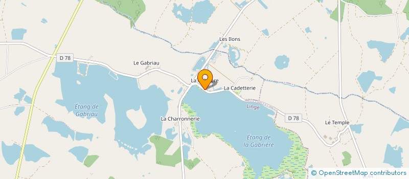 localisation de l'entreprise PISCICULTURE DE LA GABRIERE à LINGE
