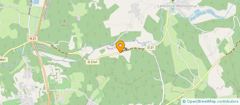 localisation de l'entreprise PISCICULTURE DELMARES  LAMONZIE-MONTASTRUC