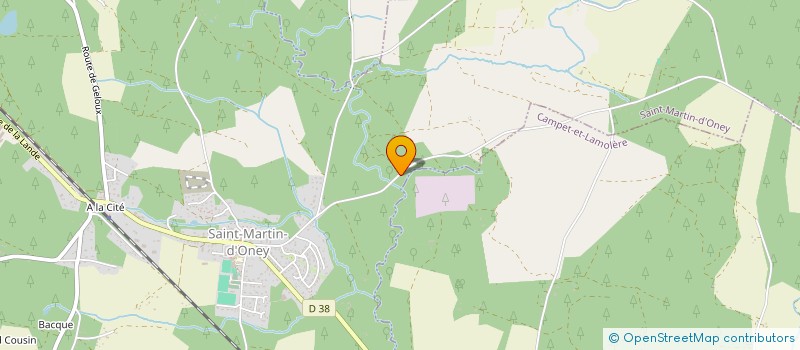 localisation de l'entreprise PISCICULTURE DU PONT DE POUYBLAN  SAINT-MARTIN-D'ONEY