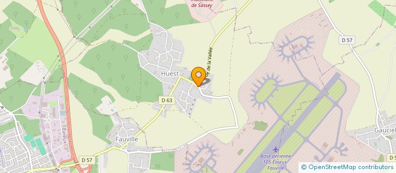 localisation de l'entreprise PISCINE 27  HUEST