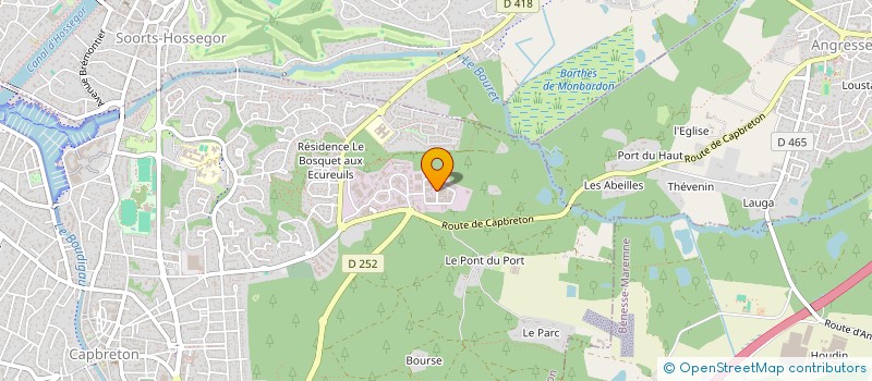 localisation de l'entreprise PISCINE ARROSAGE MULTISERVICES à CAPBRETON