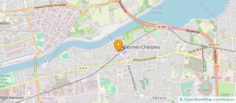 localisation de l'entreprise PISCINE BULLE D'OR à DECINES-CHARPIEU