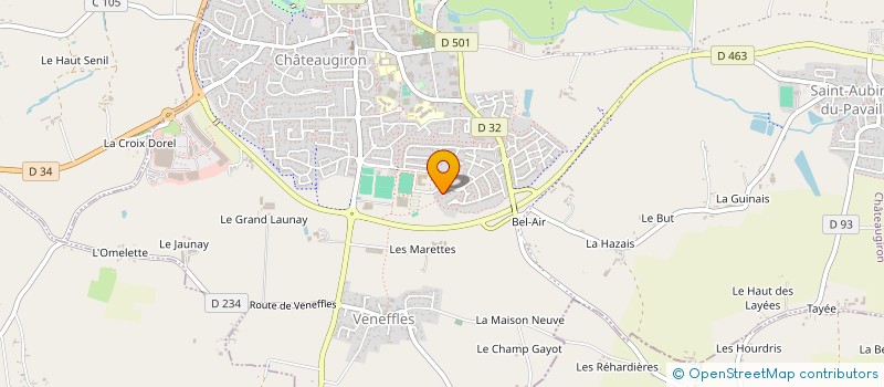 localisation de l'entreprise PISCINE DE LA PERDRIOTAIS à CHATEAUGIRON
