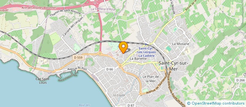 localisation de l'entreprise PISCINE MAINTENANCE à SAINT-CYR-SUR-MER