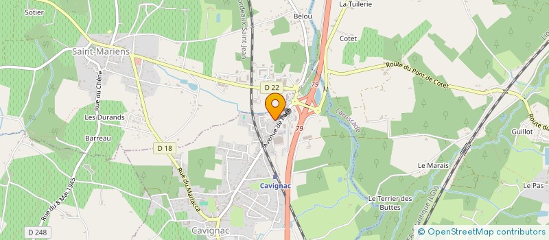 localisation de l'entreprise PISCINE REGION AQUITAINE  CAVIGNAC